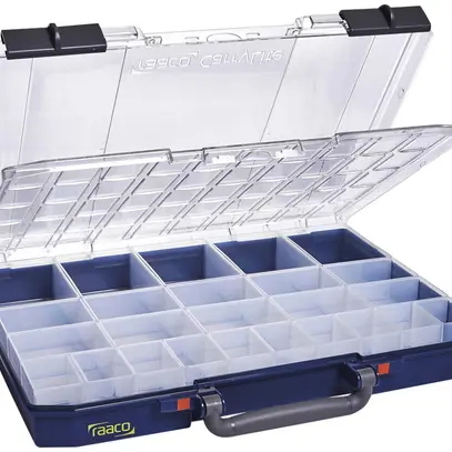 Sortimentskoffer CIMCO CarryLite 55 Raster 5×10 DLU 25×Einsätze 330×413×58mm 