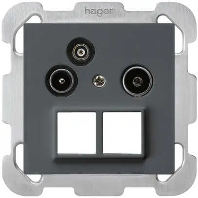 Prise pour antenne ENC R/TV/données kallysto HMS B 2GHz 10.5db anthracite 