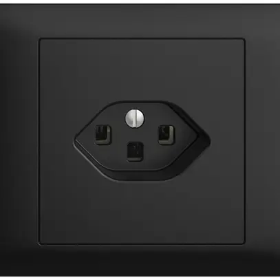 Presa INS EDIZIOdue T23 16A nero con morsetti innest. 