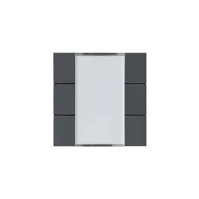 Kit frontal Hager kallysto 6×KNX systemlink/easylink anthracite 