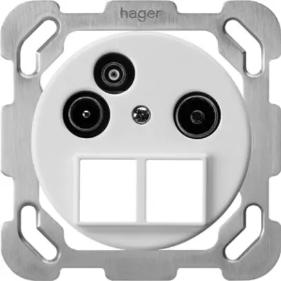 Presa d'antenna INC TV-R-dati HMS basico B 19dB bianco 