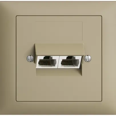 Presa INS 2×RJ45/u 8P sep. EDIZIOdue sand ITplus 