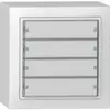Senseur poussoir AP SIDUS KNX 4/8, blanc 