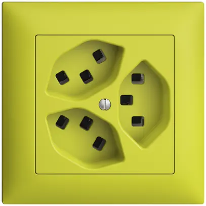 Prise ENC 3×T23 16A EDIZIOdue lemon, avec bornes enf. 