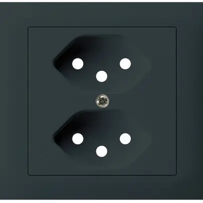 Kit frontal INC G3 kallysto pour prise INC G3 2×type 13 cadre à visser noir 