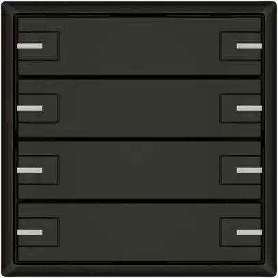 KNX-Taster RGB EDIZIO.liv SNAPFIX® Temperaturfüh.RGB-LED 4×T 2-Tbed.sz 