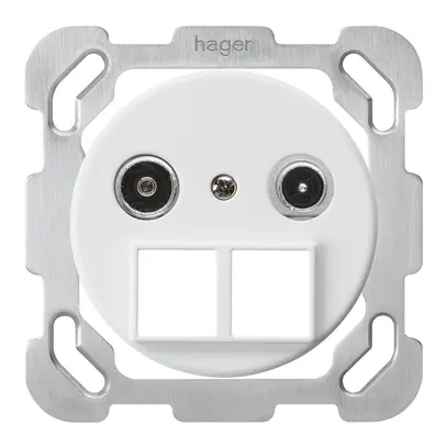 Prise multimédia ENC basico TV-R montage B 14dB 2GHz blanc 