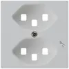 Plaque frontale pour prise Hager kallysto 2×T23 1×S H gris clair 