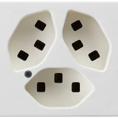 Presa FLF Hager 3×tipo 23 illuminati D bianco 