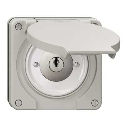 Contact pivotant NUP NEVO, avec serrure&2 clés, KS, 0 <- 1, gris clair 