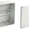Boîte de dérivation 142×142×71mm, pour entrées de câble, rail DIN EN 50022, IP54 
