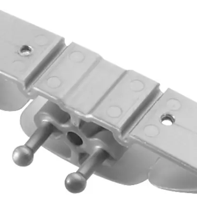 Support horizontal pour caniveau de câble MH argent 