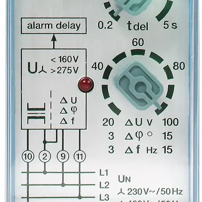 Surveillance de tension et de champ-tournant ComatReleco SSU33L, 230VAC 