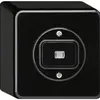 Interruttore AP basico luminoso 3/1L nero 
