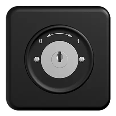 Contatto rotativo INC 0<-->1 STANDARDdue nero con serratura di sic. 