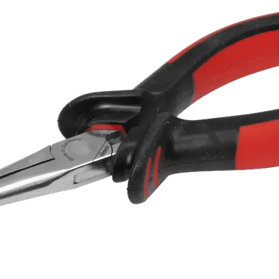 Pince pour mécanicien coudée, plate, ronde, 190mm 