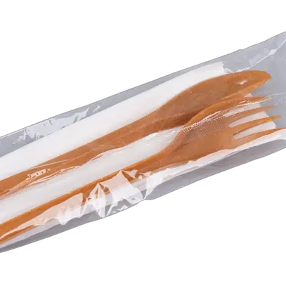 Besteckset Gabel + Messer, Serviette aus WPC 180 mm 