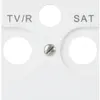 Placca frontale MOS TV/FM/SAT bianco 2 moduli 