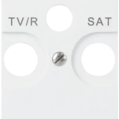 Placca frontale MOS TV/FM/SAT bianco 2 moduli 