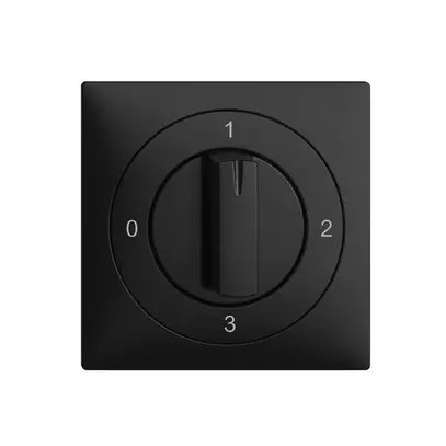 Kit frontal EDIZIOdue 0-1-2-3 60×60mm noir pour interrupteur rotatif 