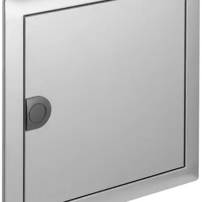 Cornice con porta Hager volta 1-fila 348×356×9mm IP30 acciaio affinato 