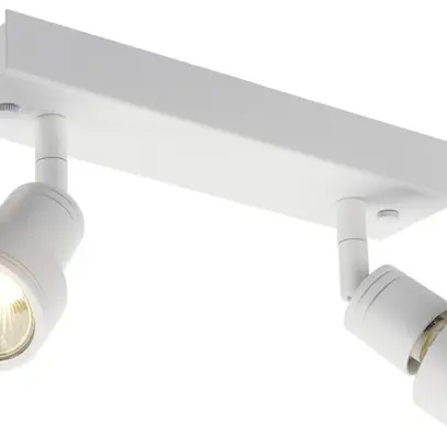 Plafonnier SLV PURI, 2×GU10 50W avec anneau déco IP20 blanc 
