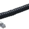 Spiralkabel FCC 4L 0.5…2m schwarz 2×FCC(RJ10)-Stecker 