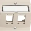 Montageset EDIZIOdue, mit Schrägauslasshaube, für 2×RJ45, crema 