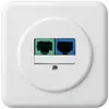 Inserto per presa INC DSL basico 2×RJ45 bianco 