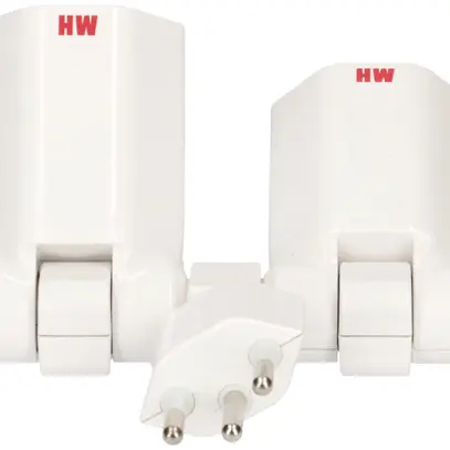 Spina multipla MAX HAURI Clip-Clap 2×T13 bianco con sicurezza bambini 