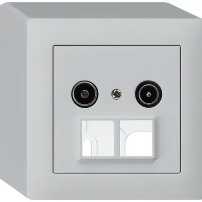 Prise d'antenne AP R/TV HMS kallysto 14dB gris clair 