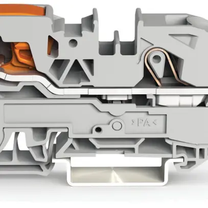 Borne de passage WAGO TopJob-S 16mm² 3L gris série 2116 