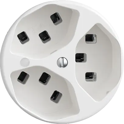 Prise STANDARDdue SNAPFIX® 3×T23 avec LED bc 