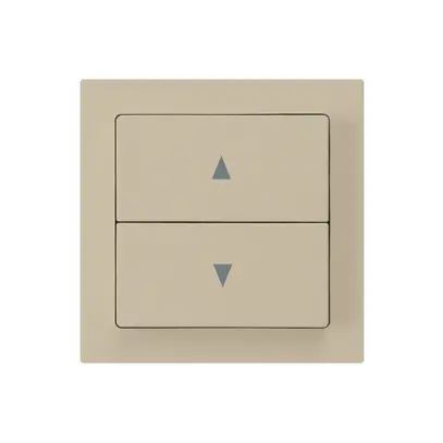 Kit frontale kallysto 60×60 beige per interruttore/tasto per tapparelle doppio 