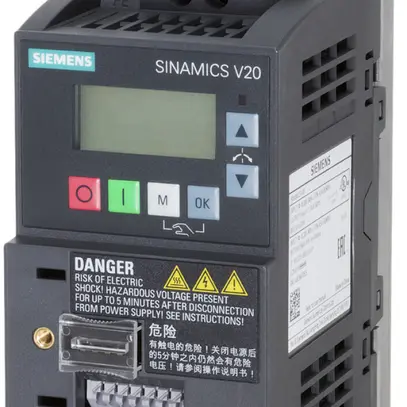 Convertitore di frequenza Siemens SINAMICS V20 0.12kW 1/3AC non-filtrato Modbus 