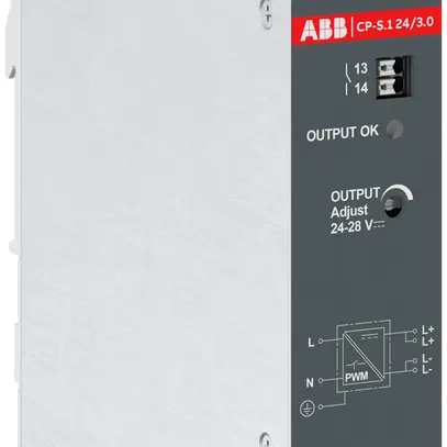 Alimentazione a commutazione ABB CP-S.1 24/3.0, IN:100…240V, OUT:24VDC/3A 