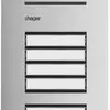 Poste audio externe Hager elcom.one 2-fils pour 8appartements acier fin 