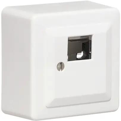 Scatola AP 60×60 per 1×RJ45 bianco R&M swissline, p=33mm 