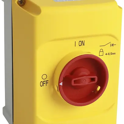 Boîtier AP AB 140MP-A-ENY65 pour 140MP, poignée rouge/jaune, IP65 