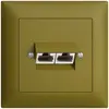 Presa INC 2×RJ45/s 8P sep. EDIZIOdue olive ITplus 