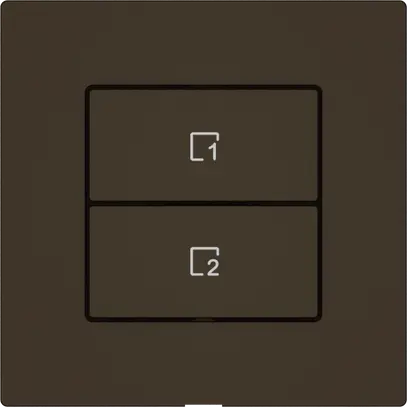 Poussoir scènes EDIZIO.liv Wiser SNAPFIX® 2 scènes 2 touches br 