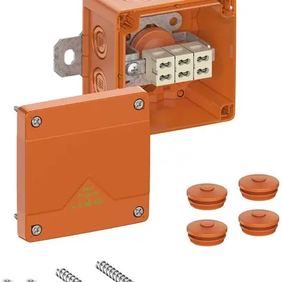 Boîte de dérivation AP Spelsberg WKE 2 Duo 3×4mm² E90 100×100×70mm IP66 or 