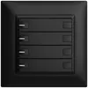 Poussoir ENC KNX 4× EDIZIOdue noir RGB avec LED 