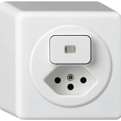 Combinazione luminosa AP basico AR/1L+tipo 13 bianco 