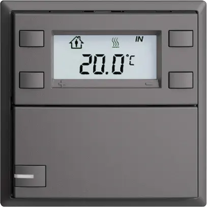 Pulsante RTH INC KNX 1×EDIZIOdue F grigio scuro, con LED RGB 