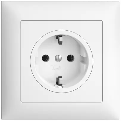 Prise SCHUKO ENC EDIZIOdue FMI, 16A, 250VAC, L+N+PE blanc 