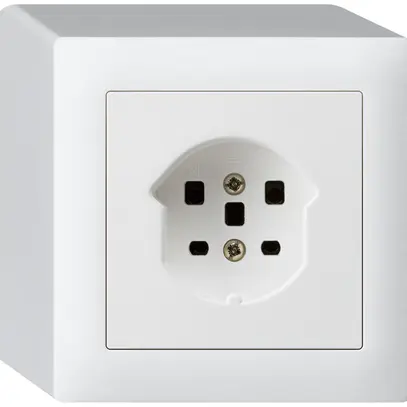 Prise AP kallysto T25 blanc bornes à vis 