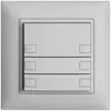 UP-Taster KNX 3-fach EDIZIOdue hellgrau RGB mit LED 