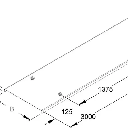 Deckel 100mm mit Drehriegel für Kabelbahn send.verz. 
