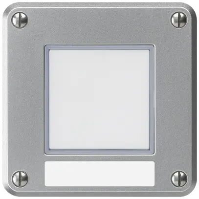 Parte superiore per tasto suoneria Hager robusto IP55 con placchetta alluminio 